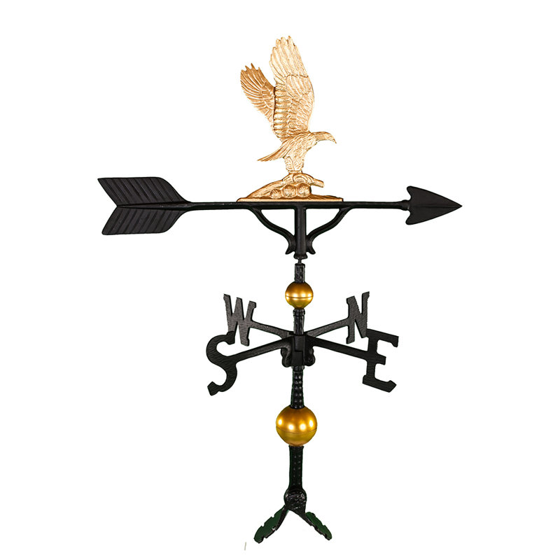 Deluxe Eagle Weathervane, 32" H x 23.5" W, Gold
