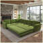 Canapé-lit en chenille convertible vert