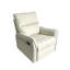 Fauteuil inclinable pivotant en cuir beige-810431875