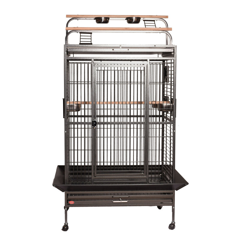 Grande cage de jeu supérieure noire, Noir, 66 " H x 32 " W x 23 " D