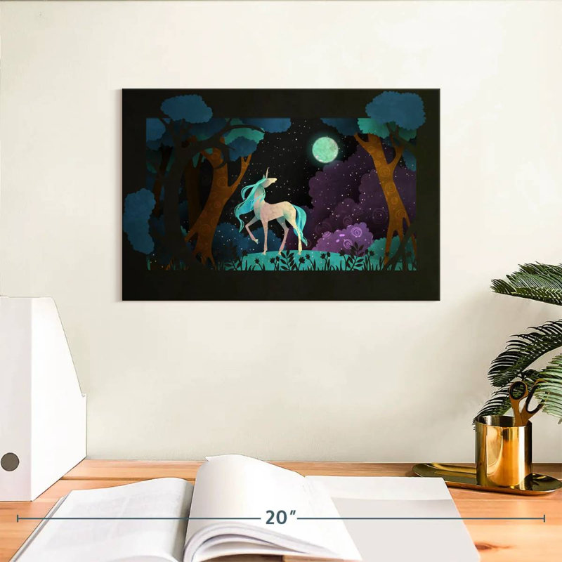 Ashelle, licorne rétro, H 8 po x l 12 po