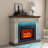 Ahmiah 44'' W White&brown Electric Fireplace & Mantel Package with 5000 BTU