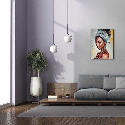  «Lady With Butterflies» par Design Fabrikken, art mural sur toile