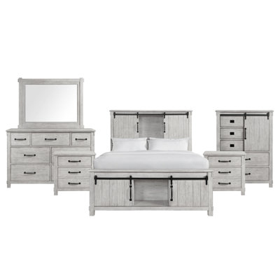 Ensemble de chambre avec grand lit plateforme pour grand lit 6 pièces Picket House Furnishings Jack