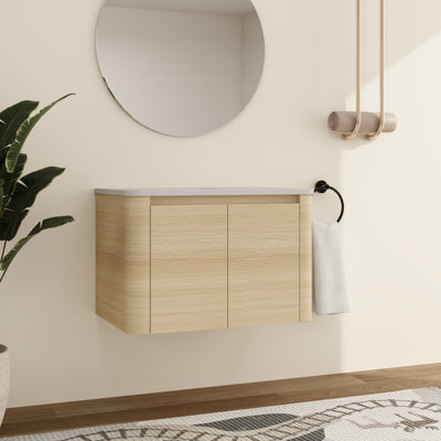 Greythor 30'' Wall-Mounted Single Bathroom Vanity Base Only