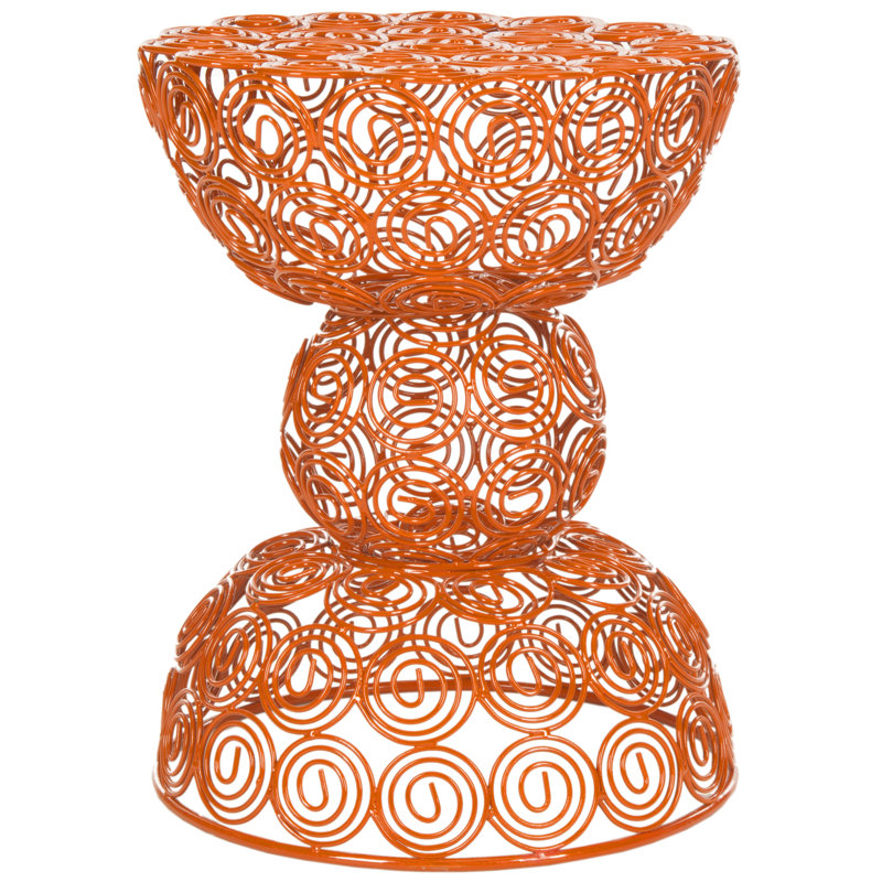 Tabouret d'appoint Grid, Orange