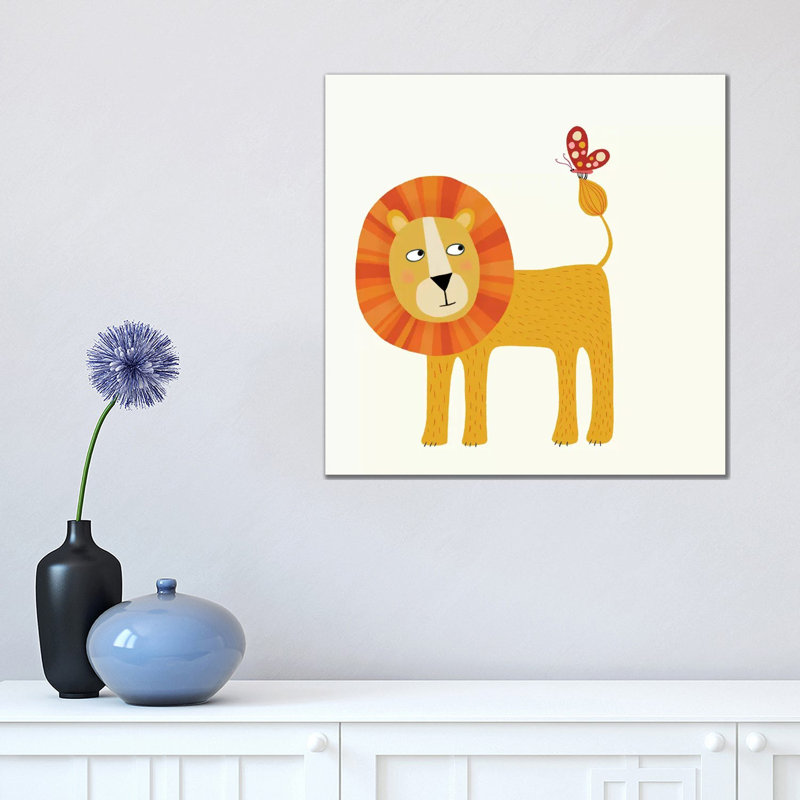 Lion 1 Piece Wall Art on Canvas, 45.72 cm H x 45.72 cm W x 1.91 cm D, Wrapped Canvas