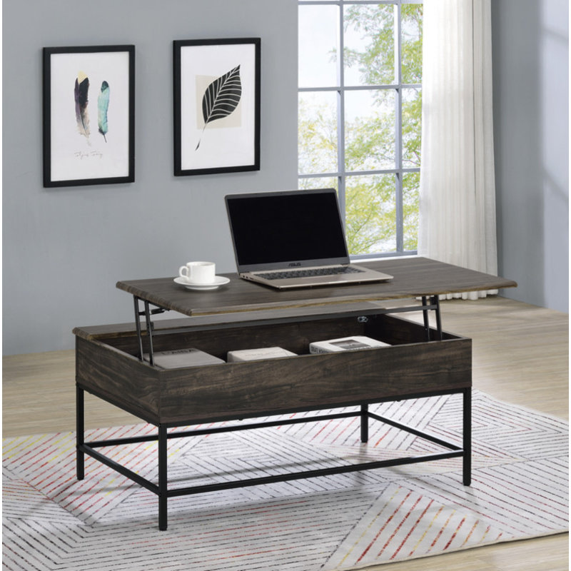 Table basse à plateau relevable l 39 po Cliff