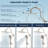 10'' High Pressure Rainfall Shower Head, Handheld  Showerhead Combo With 12'' Adjustable Shower Extension Arm, 10-Spray, 71'' Hose-119471798