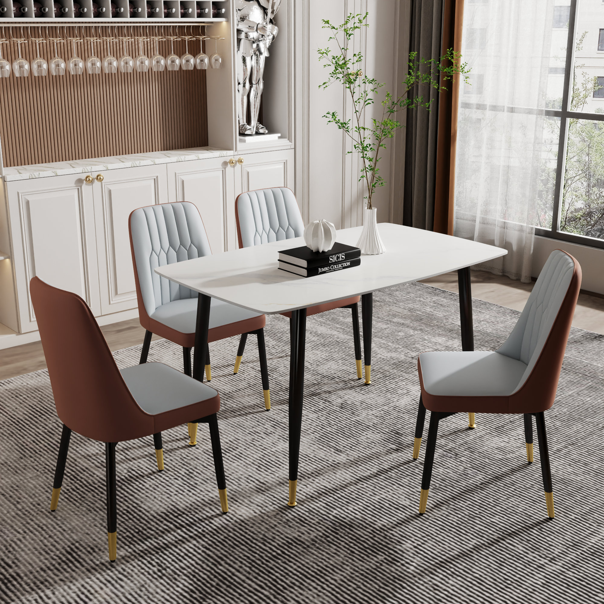 Adda 5 piece dining online set by charlton home