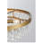 Raicho 4 - Light 18" Brushed Brass Crystal Tiered Chandelier