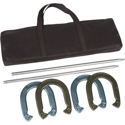 Trademark Innovations Horseshoes with Carrying Case