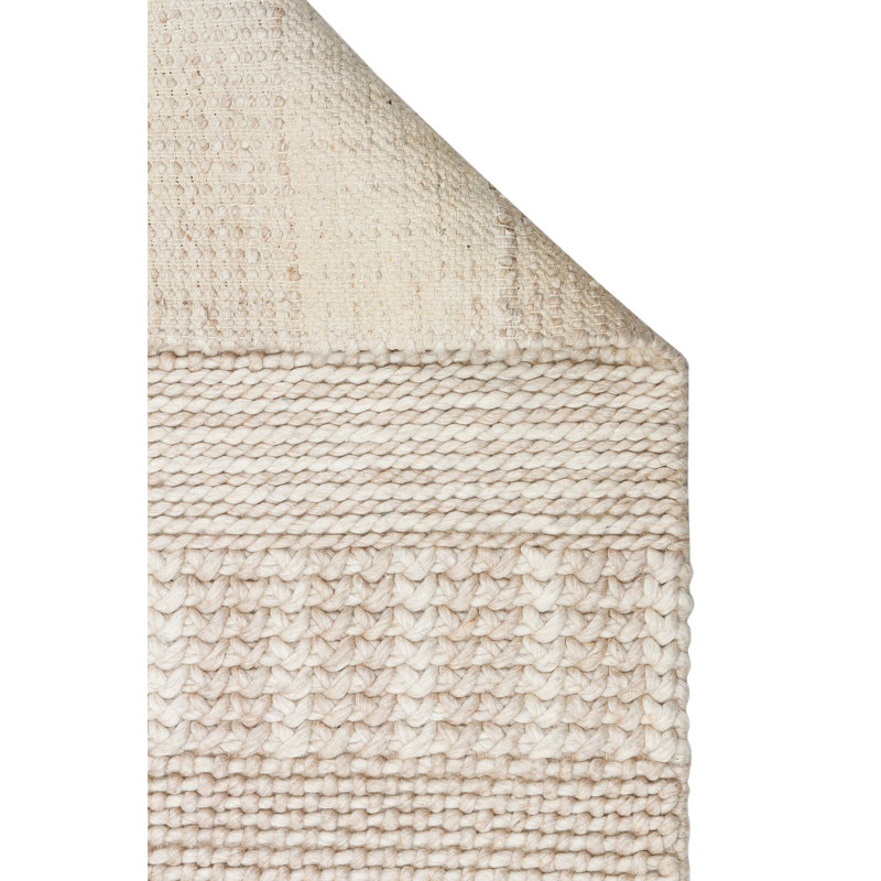 Tapis d'entrée tissé à la main, 6,6 x 9,8 pieds, 100% laine / viscose / coton, tissage plat, sans velours, 3,0 lb / pied carré | Couleur beige élégante, durable et facile à nettoyer | Parfait pour les salons, les vestibules et plus encore