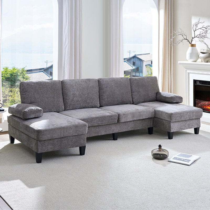 Convertible Modular Sectional Sofa, L-shaped Living Room Couch, U Shaped Sleeper Sofa Bed With Ottoman, Sectional Couches For Living Room
