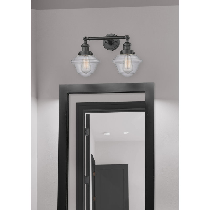 Gebhart 2 - Light Dimmable Vanity Light, 6 Watt Vinage LED Bulb, Seedy, Oil Rubbed Bronze