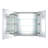 FINE FIXTURES Recessed or Surface-Mount Aluminum Medicine Cabinet with Dual-Sided Mirror and Easy-Grip Handle