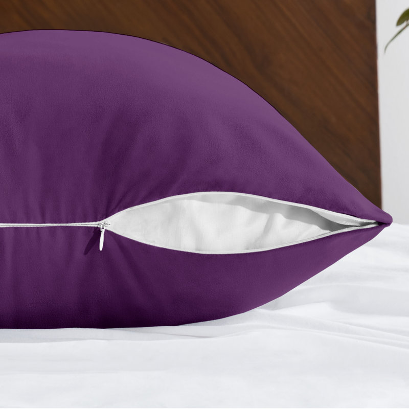 Microfiber Body Pillowcase - Zipper Closure, Plum