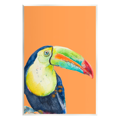 «Tropical Toucan Portrait Vivid Beak Rainforest Bird» par Patricia Pinto - impression sans cadre sur panneau de fibres à densité moyenne