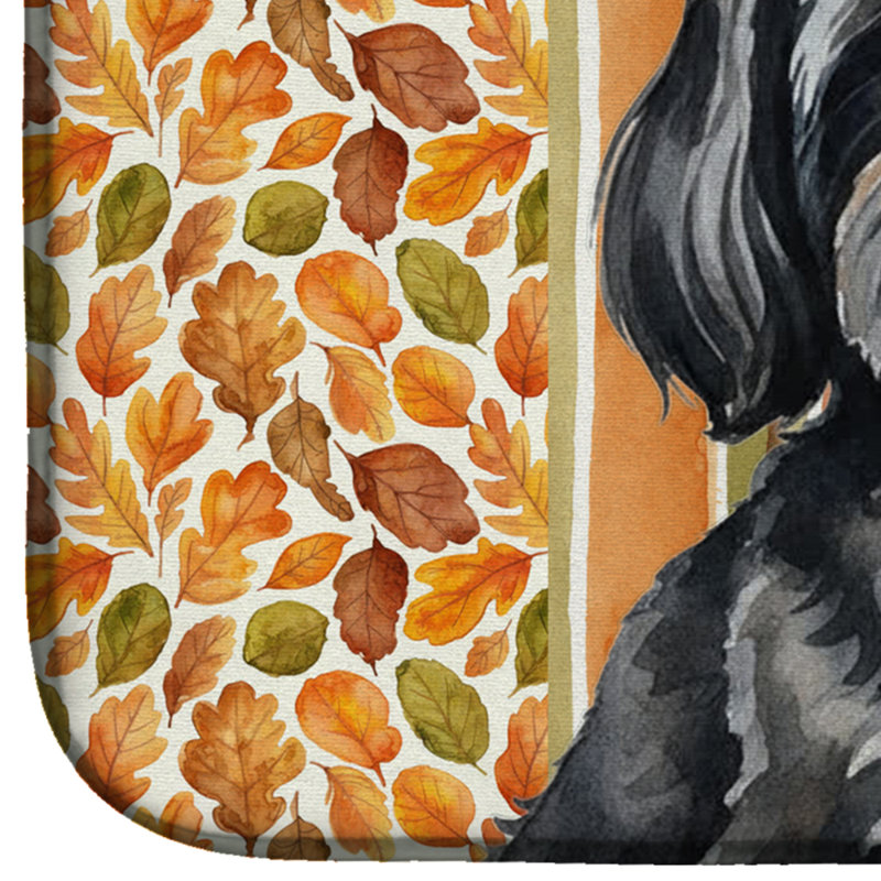 Tapis de vaisselle noir Lhasa Apso Heirloom
