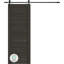 Porte de grange coulissante en composite avec quincaillerie en verre givré gris et verre 36 po x 80 po Louver-93912538-93912548