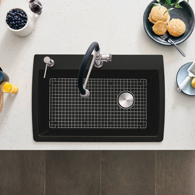 Grille d'évier en acier inoxydable pour évier simple 33 po Diamond