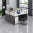Mickaela Rectangle 2 Person Partition Desk with Cable Management