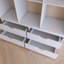 Lit mezzanine double blanc avec grandes tablettes, bureau et lumière DEL blanche-2040362450-2040362453