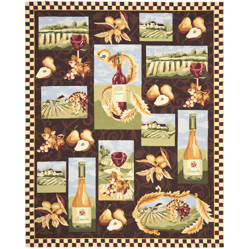 Chelsea Hand Hooked Wool Pile Rug, Rectangle 7'9" x 9'9" 