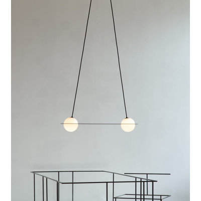 Leahna 2 - Light Matte Black Kitchen Island Pendant