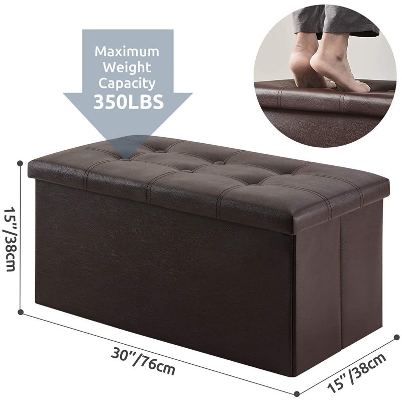 Banc de rangement Lanisha, Brun