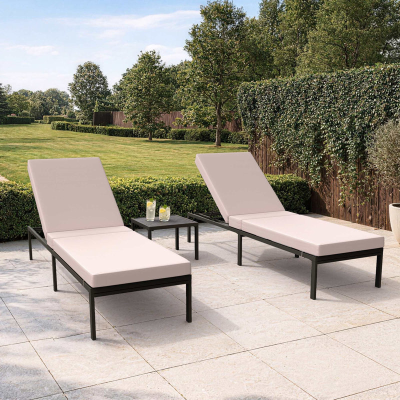 Aruba 192cm Long Chaise Lounge Set