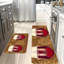 Tapis de cuisine en verre à vin pour bar, 2 pièces, brun rouge