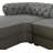 Nivaldo 132.5"  Button Tufted Genuine Cowhide Leather Classic Chesterfield Living Room Sectional-252111353-216866748