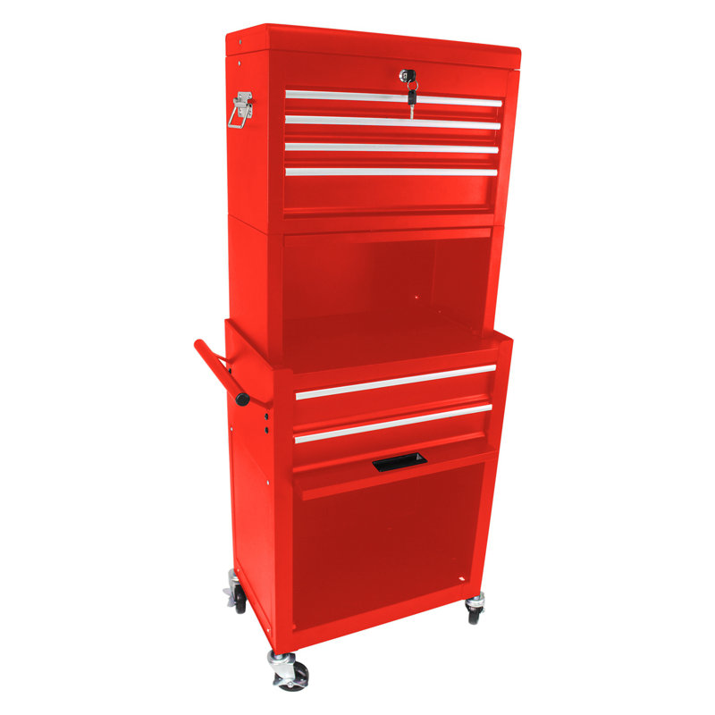 Armoire à outils sur roulettes, Rouge