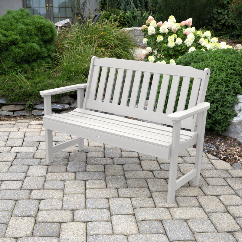 Banc de jardin en plastique Arbnora, Blanc