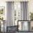 Semi Sheer Grommet Linen Chris Stripe Patterned Curtains-405780306-405780304