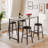 Plattsburgh Bar Stools 24.8" PU Upholstered Breakfast Stools (Set of 2)