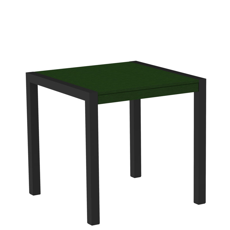Table de salle à manger POLYWOOD MOD, Noir texturé, Vert, L 29,75 po x P 29,75 po