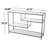 Black Metal 4 Shelf Storage Shelving Unit with Clear Glass Shelves