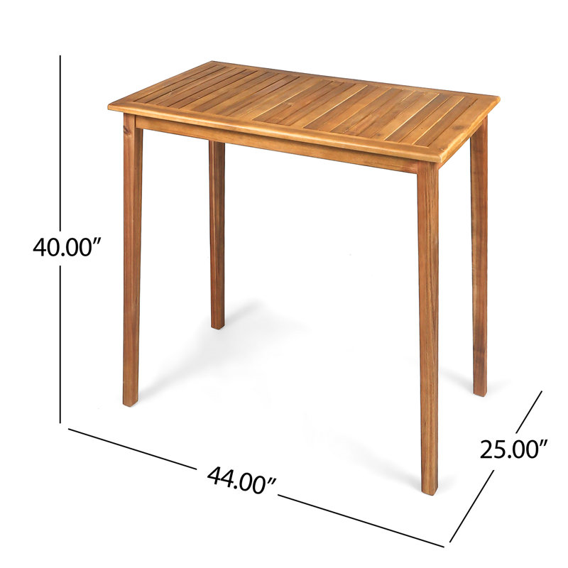 Outdoor Wood Bar Table, Finish, 25-Inch Width, Weather-, Smooth And Long-Lasting Design