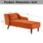 Chaise longue en velours Dunwall-679672665