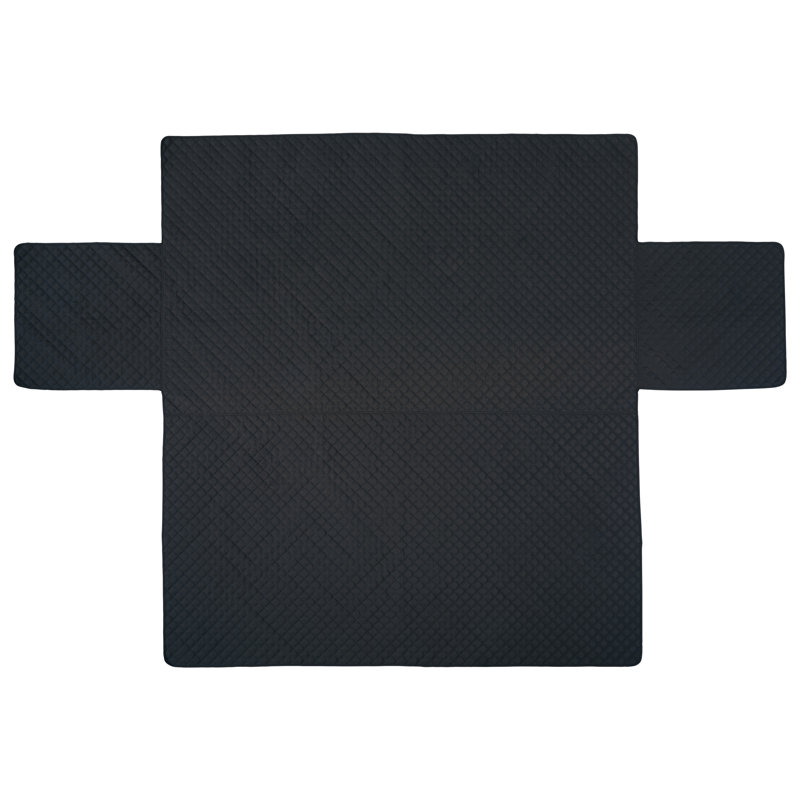 Cover Bonanza Polyester Sofa Slipcover, Black/Charcoal, 25" H x 54" W x 21" D