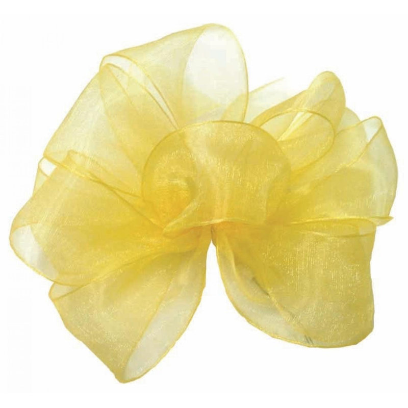 Ruban en mousseline de soie 5/100 po X100Yds, Jaune