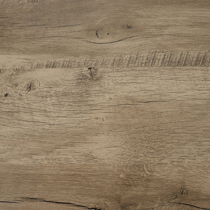 Sewn Oak Laminate and Black Steel L-Shape Home Office Desk