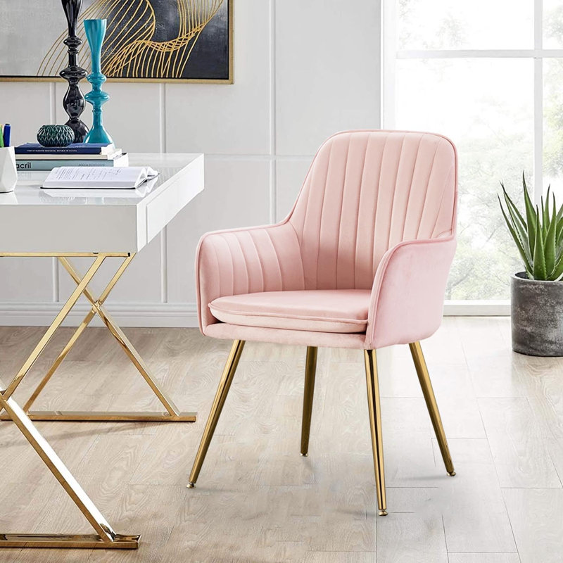 Fauteuil large de 23,23 po Sandown, Velours rose
