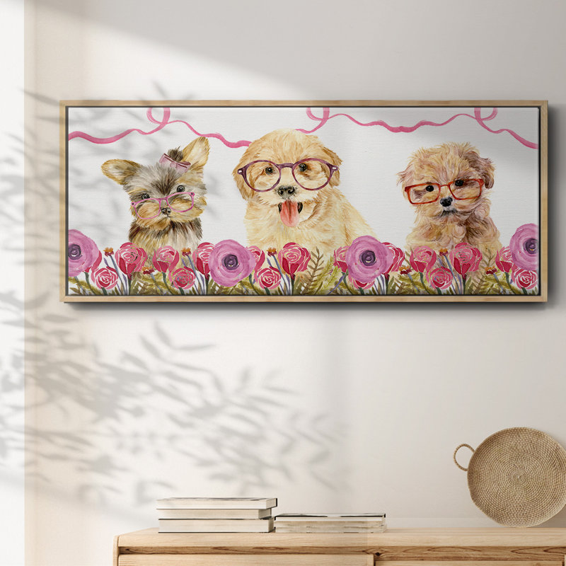 Collection Puppy Valentine, toile encadrée, H 20 po x l 50 po