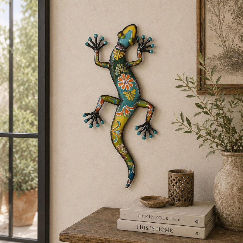Décoration murale en métal pour l'extérieur, Multicolore