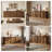 Set Of 3 Sideboard Cabinets With Doors, Walnut-599765567