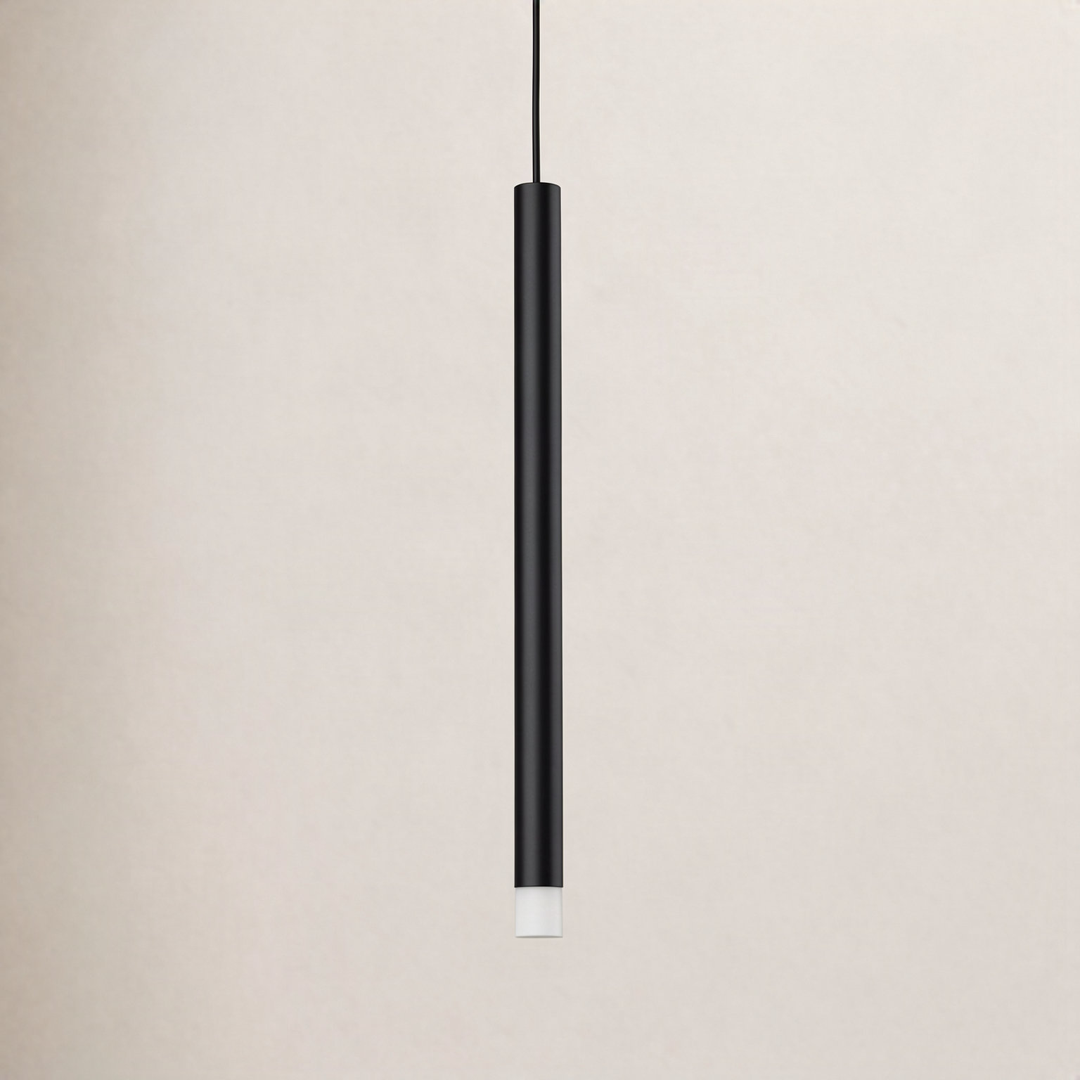 Single Light Dimmable LED Pendant, Black