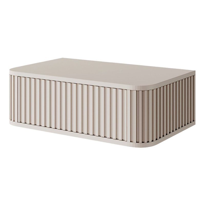 63cm W Metal Bedside Table, Grey